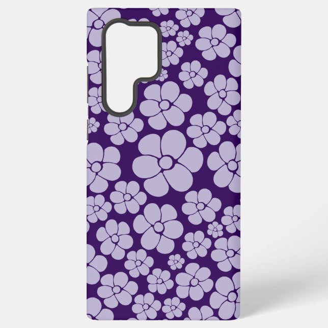 Coque Samsung Galaxy Motif de fleurs - Oreiller à lancer violet (Verso)