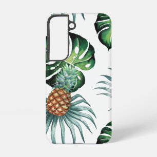 Coque Samsung Galaxy Motif de palmier de jungle à l'aquarelle tropicale