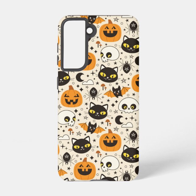Coque Samsung Galaxy Motif d'Halloween rétro (Verso)