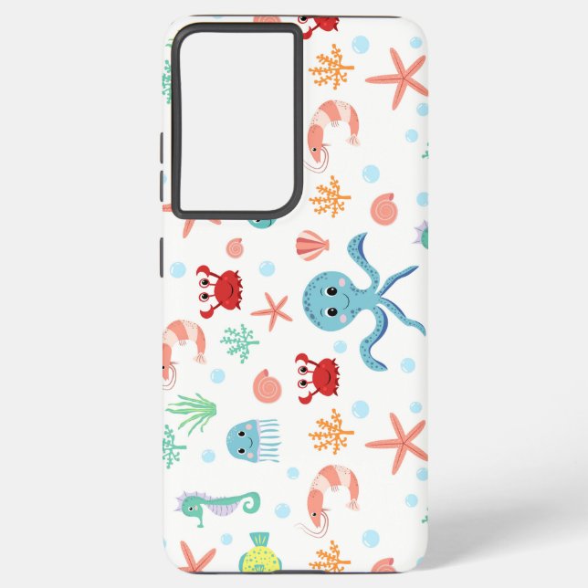 Coque Samsung Galaxy Motif du monde marin (Verso)