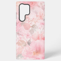 Motif floral aquarelle rose poudré