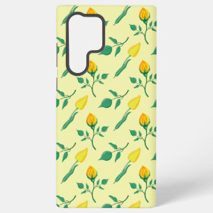 Coque Samsung Galaxy Motif floral avec rose jaune et fleurs de tulipe