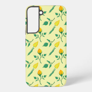 Coque Samsung Galaxy Motif floral avec rose jaune et fleurs de tulipe