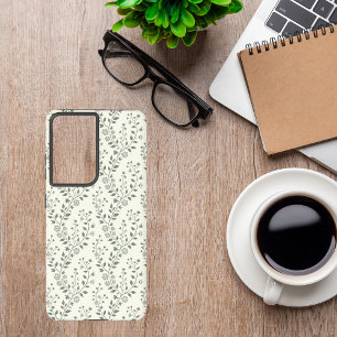 Coque Samsung Galaxy Motif floral bohème minimaliste à la crème de saug