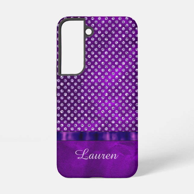 Coque Samsung Galaxy Motif Royal Purple Silver (Verso)