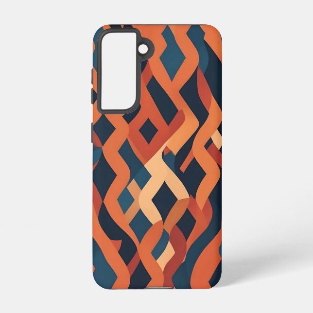 Coque Samsung Galaxy Motif rythmique inspiré du tissage de tapis (Verso)