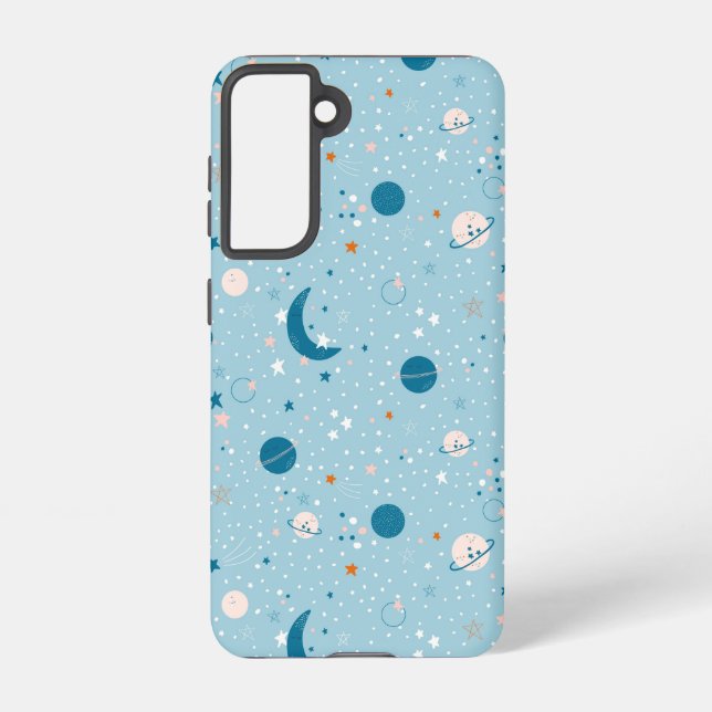 Coque Samsung Galaxy Motif Sky & Space bleu (Verso)