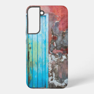 Coque Samsung Galaxy Mur, porte et volets colorés