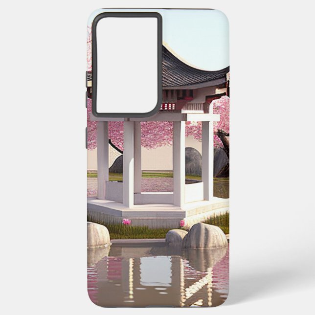 Coque Samsung Galaxy Nature Beauté Sakura Cherry Blossom Vue jardin (Verso)