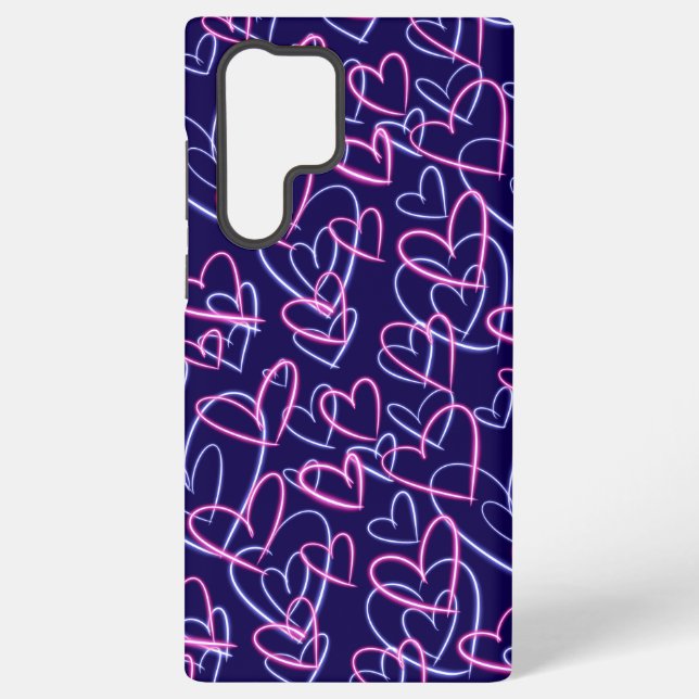 Coque Samsung Galaxy Neon Hearts (Verso)