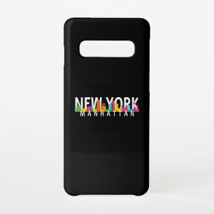 Coque Samsung Galaxy S10 New York Manhattan skyline avec palmiers