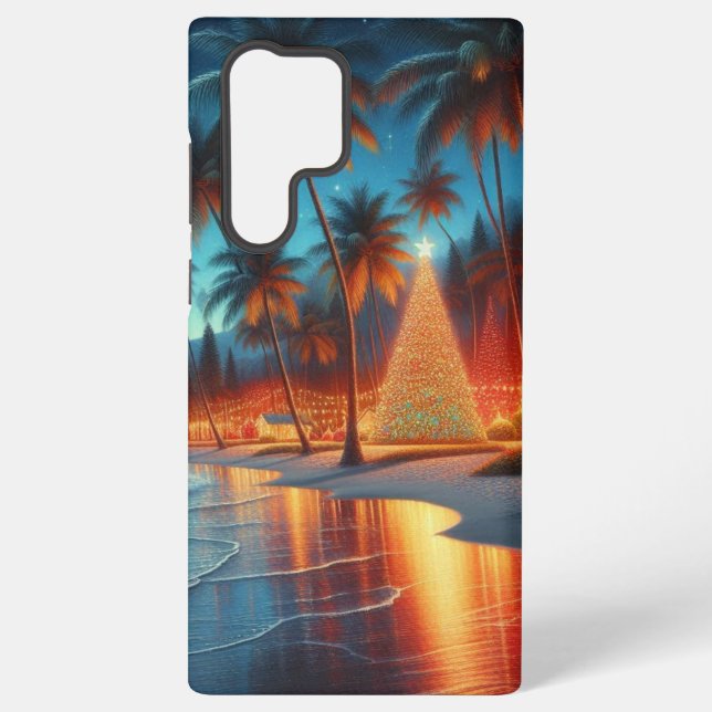 Coque Samsung Galaxy Noël hawaïen/tropical (Verso)
