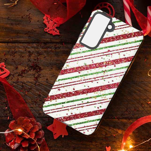 Coque Samsung Galaxy Noël rayé (Créateur téléchargé)