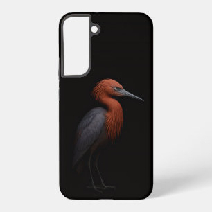 Coque Samsung Galaxy Noir 4 Luxe Galaxy S22 Plus, Aigrette rousse