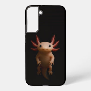 Coque Samsung Galaxy Noir 4 Luxe Galaxy S22 Plus, Axolotl mexicain