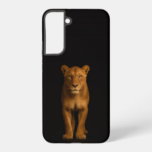 Coque Samsung Galaxy Noir 4 Luxe Galaxy S22 Plus, Lionne Noble