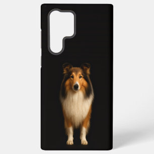 Coque Samsung Galaxy Noir 4 Luxe Galaxy S22 Ultra, Chien Collie Loyal