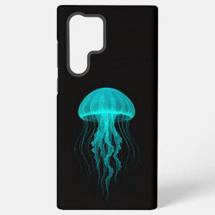 Coque Samsung Galaxy Noir 4 Luxe Galaxy S22 Ultra, Méduse Verte