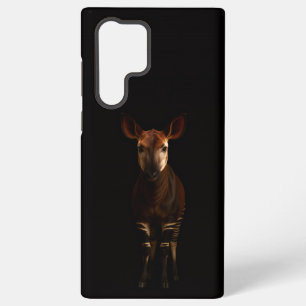Coque Samsung Galaxy Noir 4 Luxe Galaxy S22 Ultra, Okapi de la forêt