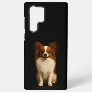 Coque Samsung Galaxy Noir 4 Luxe Galaxy S22 Ultra, Papillon Raffiné