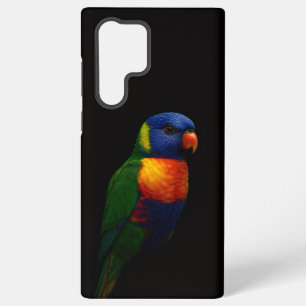 Coque Samsung Galaxy Noir 4 Luxe Galaxy S22 Ultra, perroquet Loriquet