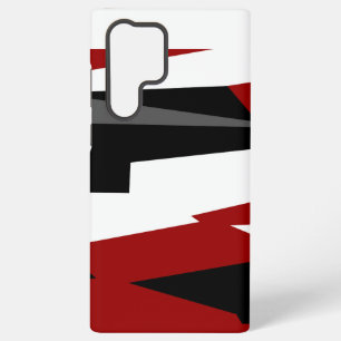 Coque Samsung Galaxy Noir rouge gris et blanc