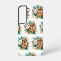 noix de coco aux fleurs et coquilles