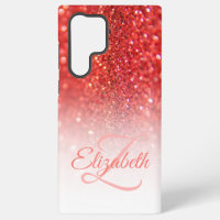 Nom Chic Monogramme Corail Paillettes Ombre