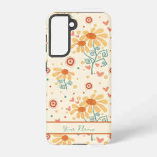 Coque Samsung Galaxy Nom Customisé du motif floral mignon