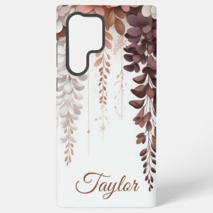 Coque Samsung Galaxy Nom personnalisé Cocoa Rose Wisteria Cascade