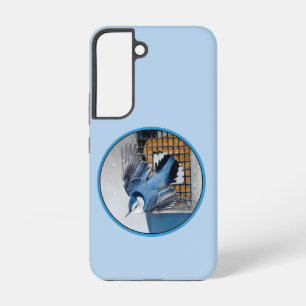 Coque Samsung Galaxy Nuthatch à poitrine blanche en neige - Photo origi