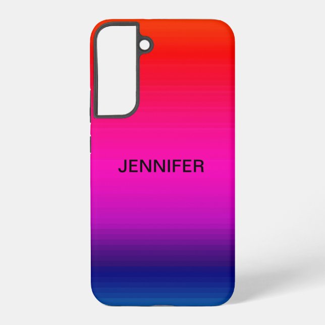 Coque Samsung Galaxy Ocean Sunset Blue Purple Red Art Blend Ajouter un  (Verso)