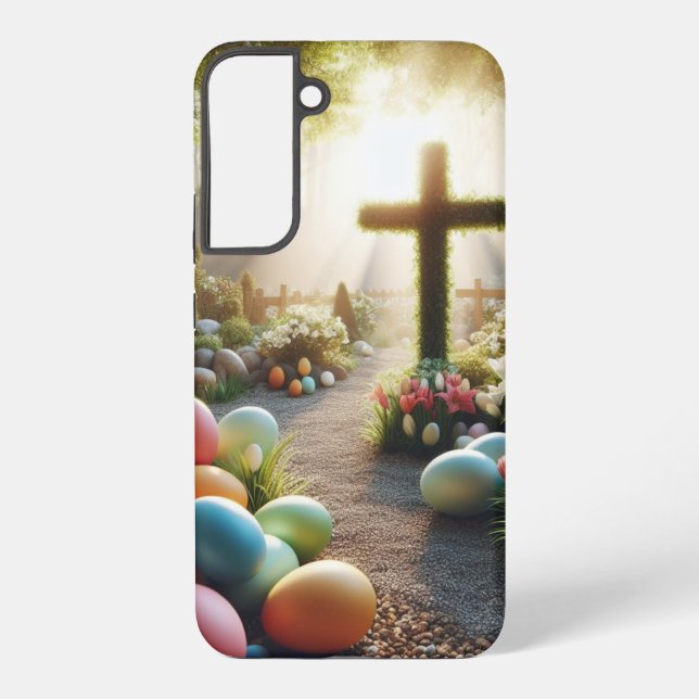 Coque Samsung Galaxy OEuf de Pâques/Lilly (Verso)