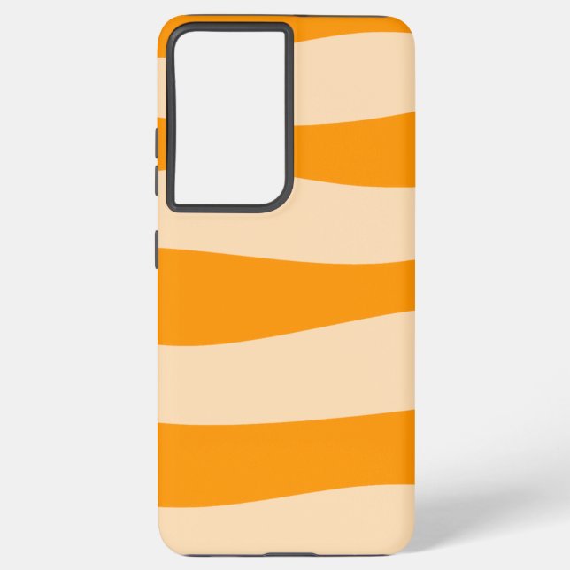Coque Samsung Galaxy orange alternée minimale (Verso)