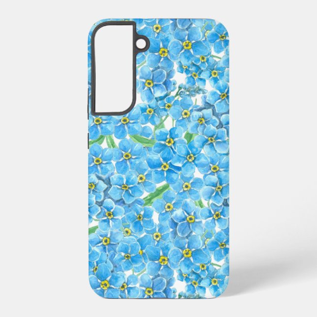 Coque Samsung Galaxy Oublie-moi pas l'aquarelle (Verso)
