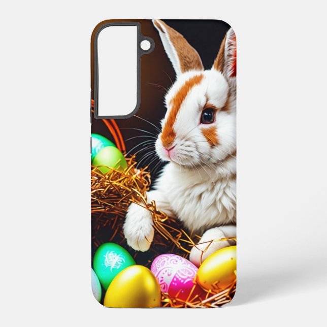 Coque Samsung Galaxy Panier et oeufs de lapin de Pâques (Verso)