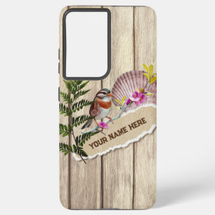 Coque Samsung Galaxy Papier tordu rustique Peinture à huile de bois Per