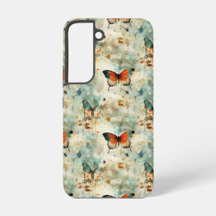 Coque Samsung Galaxy Papillons et fleurs Vintages colorés (4)