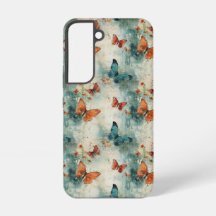 Coque Samsung Galaxy Papillons et fleurs Vintages colorés (9)