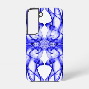 Coque Samsung Galaxy Parfums de fumée bleue sur le blanc