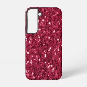 Coque Samsung Galaxy Parties scintillant faux brillant rose foncé magen