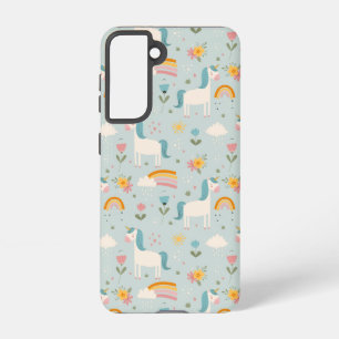 Coque Samsung Galaxy Pastel mignon Rainbow Unicorn Motif