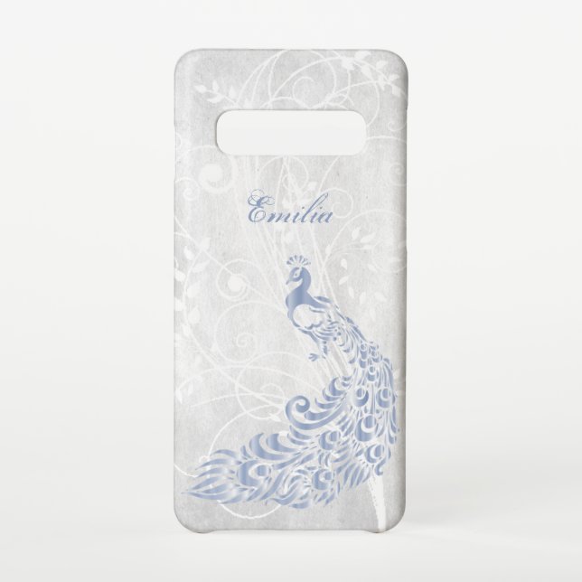 Coque Samsung Galaxy Peacock bleu clair Personnaliser Samsung Galaxy Co (Dos)