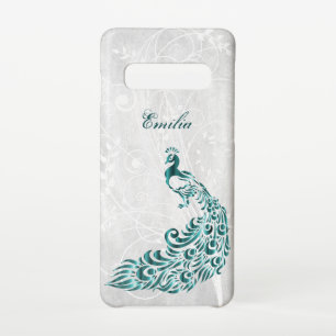 Coque Samsung Galaxy S10 Peacock turquoise Personnalisé