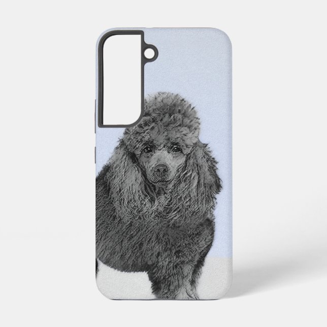 Coque Samsung Galaxy Peinture de caniche Miniature Jouet noir Art origi (Verso)