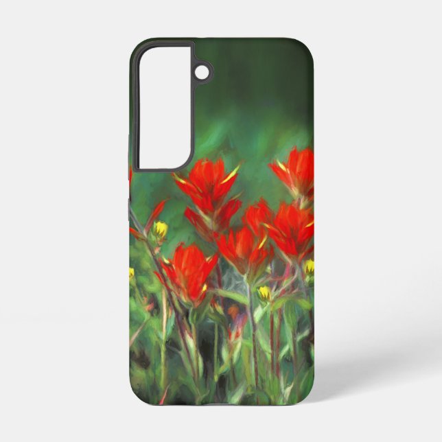 Coque Samsung Galaxy Peinture indienne de pinceau - Art Fleur original (Verso)
