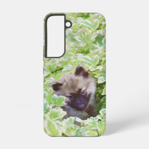 Coque Samsung Galaxy Peinture originale d'un chiot Keeshond dans le jar