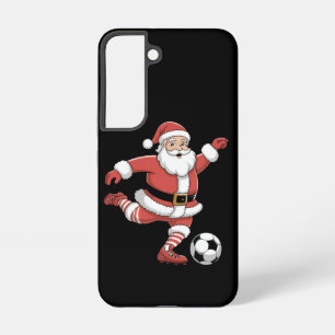 Coque Samsung Galaxy Père Noël Joue au Football Noël Sports