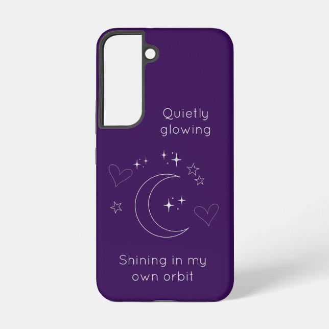Coque Samsung Galaxy Personalized Celestial Line Art Purple Phone Case (Verso)