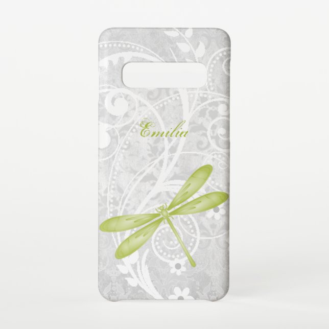 Coque Samsung Galaxy Personnaliser la libellule verte (Dos)